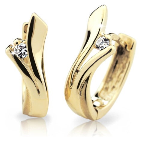 Cutie Diamonds Luxusní kruhové náušnice ze žlutého zlata s brilianty DZ6434-1795-80-00-X-1 Cutie Jewellery