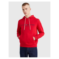 Červená pánská mikina Tommy Hilfiger Tommy Logo Hoody - Pánské