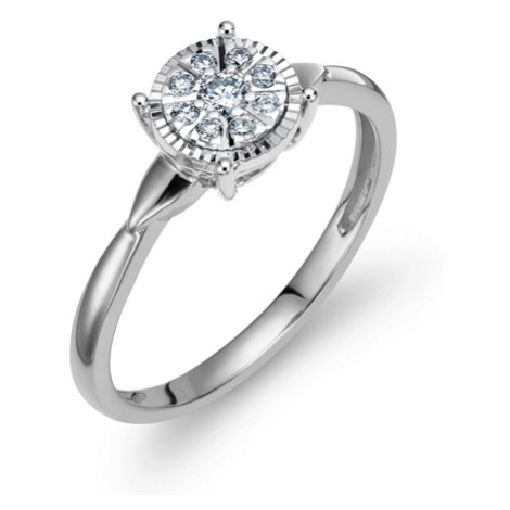 Zlatý prsten s diamanty L'amour Diamonds RR609W14 + dárek zdarma L´amour