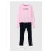 Dětské pyžamo Tommy Hilfiger růžová barva, s potiskem