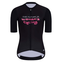 HOLOKOLO Cyklistický dres s krátkým rukávem - FUTURE ELITE LADY - růžová/bílá/černá