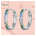 GRACE Silver Jewellery Stříbrné náušnice se zirkony Rainbow - stříbro 925/1000 E-BSE683/108 Stří