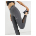 Nike Pro Training 365 high waisted 7/8 leggings in grey marl-Black
