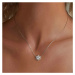 GRACE Silver Jewellery Stříbrný náhrdelník Sněhová vločka - stříbro 925/1000, zirkon NH-BSN365/7