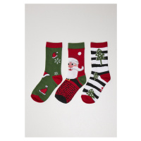 Vánoční ponožky Stripe Santa - 3-Pack multicolor