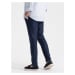 Men's classic chino SLIM FIT pants - navy blue V1 OM-PACP-0182