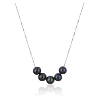 JwL Luxury Pearls Elegantní stříbrný náhrdelník s pravými říčními perlami JL0783