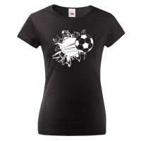 Dámské fotbalové tričko s motivem fotbalového míče - tričko pro fotbalistky