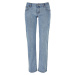 Dámské džíny Urban Classics Low Waist Straight - tinted lightblue washed