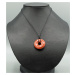 Buddhanaramek Červený jaspis donut náhrdelník 8090