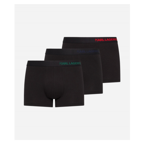 Spodní prádlo karl lagerfeld hip logo trunk 3-pack černá