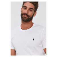 Bavlněné tričko Polo Ralph Lauren bílá barva, hladké