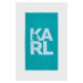Bavlněný ručník Karl Lagerfeld tyrkysová barva