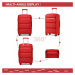 KONO kufr na kolečkách Classic Collection - červený - 97 L