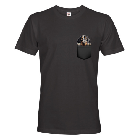 Pánské tričko Bluetick Coonhound v kapsičce - kvalitní tisk a rychlé dodání BezvaTriko