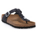 Birkenstock GIZEH BRAIDED BLK OILED CALZ S Černá