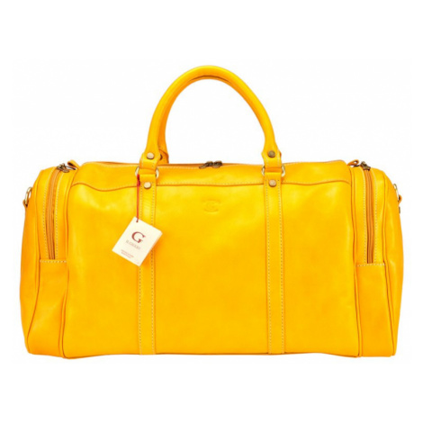Cestovní kožená taška Gregorio 131/429 žlutá
