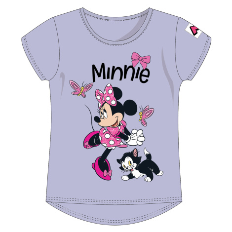 Dětské bavlněné tričko Minnie Mouse Disney - fialové