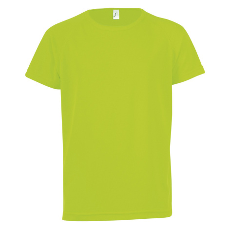 SOĽS Sporty Kids Dětské funkční triko SL01166 Neon green SOL'S