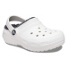 Crocs CLASSIC LINED CLOG K Unisex dětské nazouváky, bílá, velikost 37/38