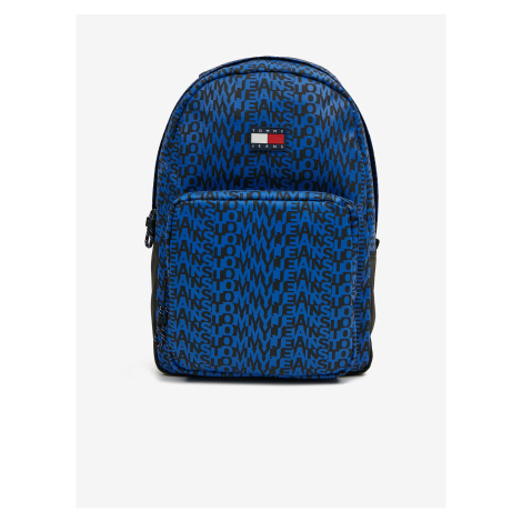 Modrý vzorovaný batoh Tommy Jeans Logoman - Pánské Tommy Hilfiger