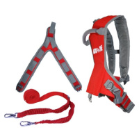 MDXONE STATIC SKI HARNESS WITH 9' STATIC ROPE Lyžařský úvazek, červená, velikost