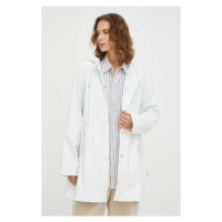 Nepromokavá bunda Rains 18050 Jackets dámská, bílá barva, přechodná