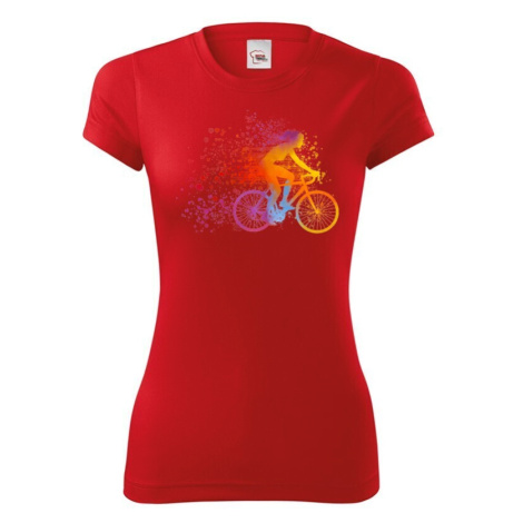 Dámské cyklistické tričko s potiskem cyklistky - tričko pro cyklistku BezvaTriko