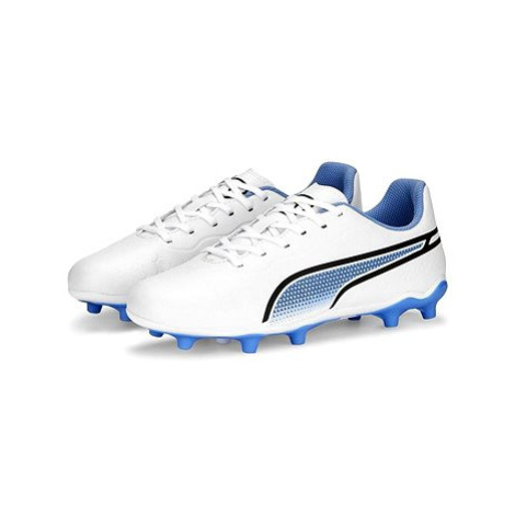 Puma King Match FG/AG Jr bílá/modrá EU 37 / 230 mm