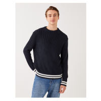 LC Waikiki Crew Neck Long Sleeve Striped Men's Knitwear Sweater