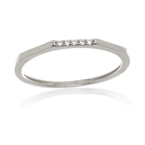 Dámský prsten z bílého zlata se zirkony PR0602F + DÁREK ZDARMA Ego Fashion