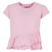 Dívčí organické tričko Volant dívčí růžové