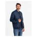 Ombre Men's quilted bomber jacket - navy blue