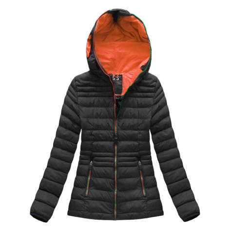 Černo-oranžová dámská zimní bunda s ochrannými brýlemi (CX582W) | Modio.cz