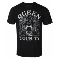 Tričko metal pánské Queen - Tour '75 BL ECO - ROCK OFF - QUECOTS01MB
