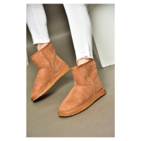 Fox Shoes R612026502 Tan Women's Boots with Suede and Pile Inside