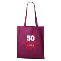 DOBRÝ TRIKO Bavlněná taška s potiskem 50 let královna Barva: Fuchsiová