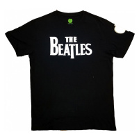 The Beatles tričko, Drop T Logo Applique Black, pánské