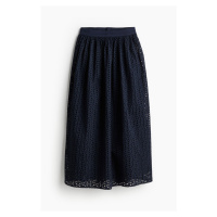 H & M - Maxi sukně s madeirou - modrá