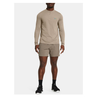 Světle hnědé pánské tričko Under Armour Vanish Elite Seamless 1/4 Zip