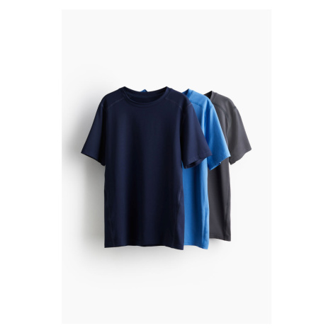 H & M - Sportovní tričko z materiálu DryMove™ 3 kusy - modrá H&M