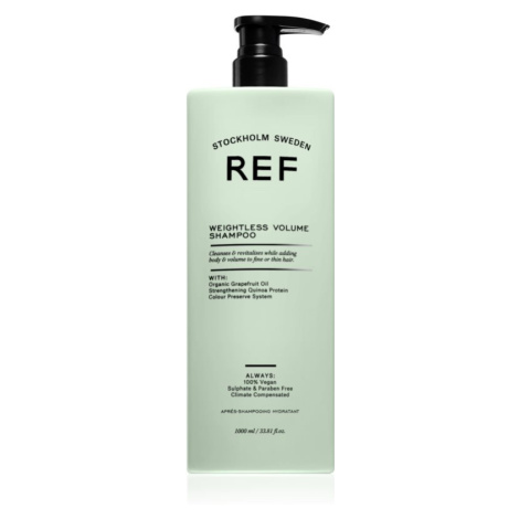 REF Weightless Volume Shampoo šampon pro jemné a zplihlé vlasy pro objem od kořínků 1000 ml
