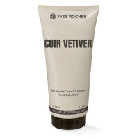 Yves Rocher Men Sprchový gel na tělo a vlasy Cuir Vétiver 200 ml