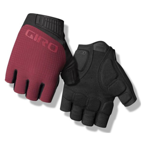 GIRO Cyklistické rukavice krátkoprsté - TESSA II GEL - bordó/černá
