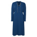 Trendyol Curve Navy Blue Midi Dress With Accessory Detail