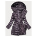 Lehká dámská zimní prošívaná bunda v lilkové barvě (Z2821-12)