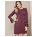 MISS CITY DRESS WITH LACE AT THE SLEEVES PURPLE