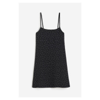 H & M - Žerzejové šaty áčkového střihu - černá