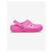 Růžové dámské pantofle s kožíškem Crocs Classic Lined Clog