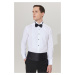 ALTINYILDIZ CLASSICS Men's White Slim Fit Slim-Fit Cut Cut Collar 100% Cotton Shirt that Wrinkle